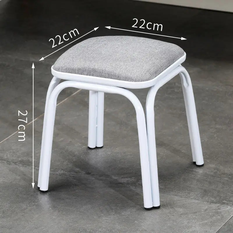 Modern Household Padded Stool Living Room Round Bench Coffee Table Step Stools Student Dormitory Solid Color Small Low Chairs
