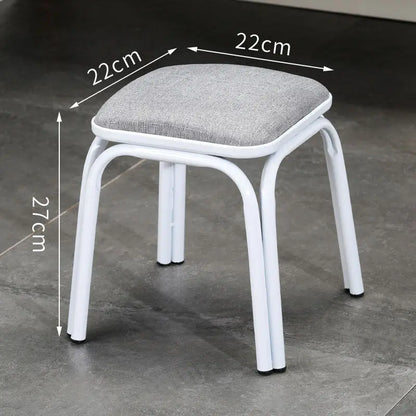 Modern Household Padded Stool Living Room Round Bench Coffee Table Step Stools Student Dormitory Solid Color Small Low Chairs