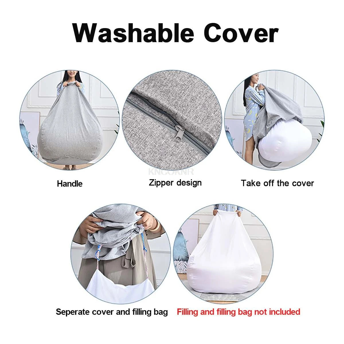 Large Small Lazy BeanBag Sofas Cover Chairs without Filler Linen Cloth Lounger Seat Bean Bag Pouf Puff Couch Tatami Living Room