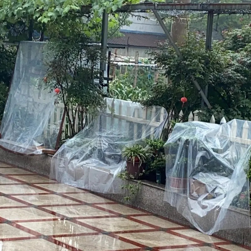 New Transparent PE Tarp Gazebo Canopy Awnings Outdoor Garden Succulent Plants Rainproof Cloth Keep Warm Tarpaulin