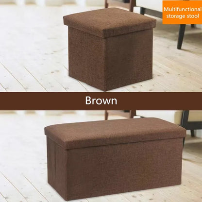 Multifunctional Household Storage Stool Fashion Chair Living Room Ottoman Padded Stools Home Furniture Solid Color Sofa Chair
