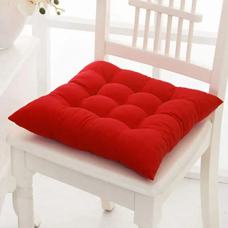 Soft Kitchen Chair Cushion Solid Seat Pillow For Car Home Red Square Chair Pad Office Sitting Cushhions Decorative Room Almofada