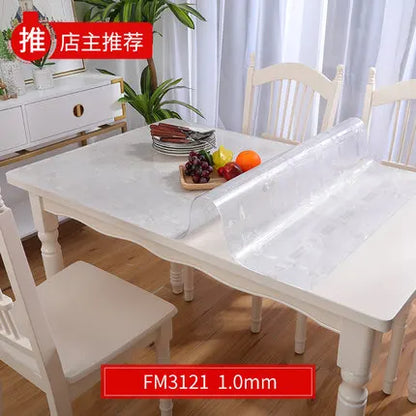 Hot Sale Black Flower Branch PVC Table Mat For Kitchen Dining Table 1.0mm Thick Oilproof Table Covers Protector Desk