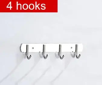 304 Stainless Steel Hook Punch-free Hooks Bathroom Towel Hook Strong Seamless Kitchen Hooks Metal Storage Rack Organizer WB 083