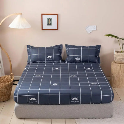 Luxury Flower Bed Sheet +Pillowcase Mattress Covers Fitted Sheet Sets With Elastic