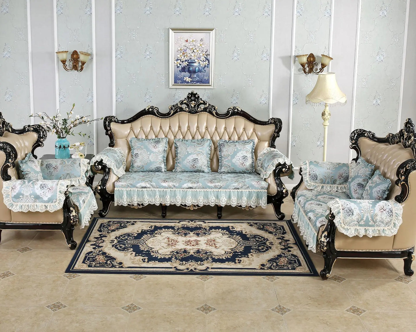 Modern High Quality Flower Embroider Sofa Towel Sofa Covers For Corner Sofa 1/2/3/4 Sectional Sofa Cover For Living Room Textile