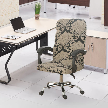 Computer Office Chair Cover Universal Chair Stretch Rotating Spandex Slipcovers Stretch Case for Swivel Chair Armchair Work Seat