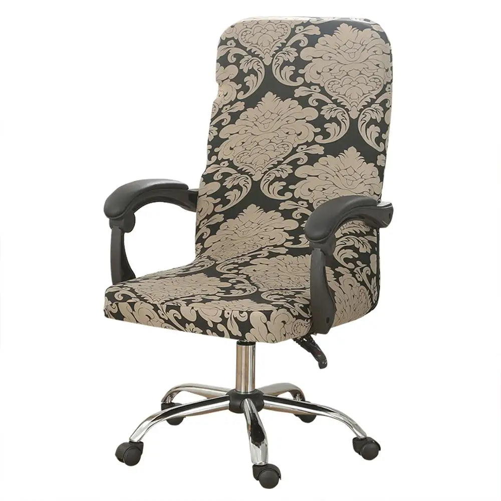Computer Office Chair Cover Universal Chair Stretch Rotating Spandex Slipcovers Stretch Case for Swivel Chair Armchair Work Seat