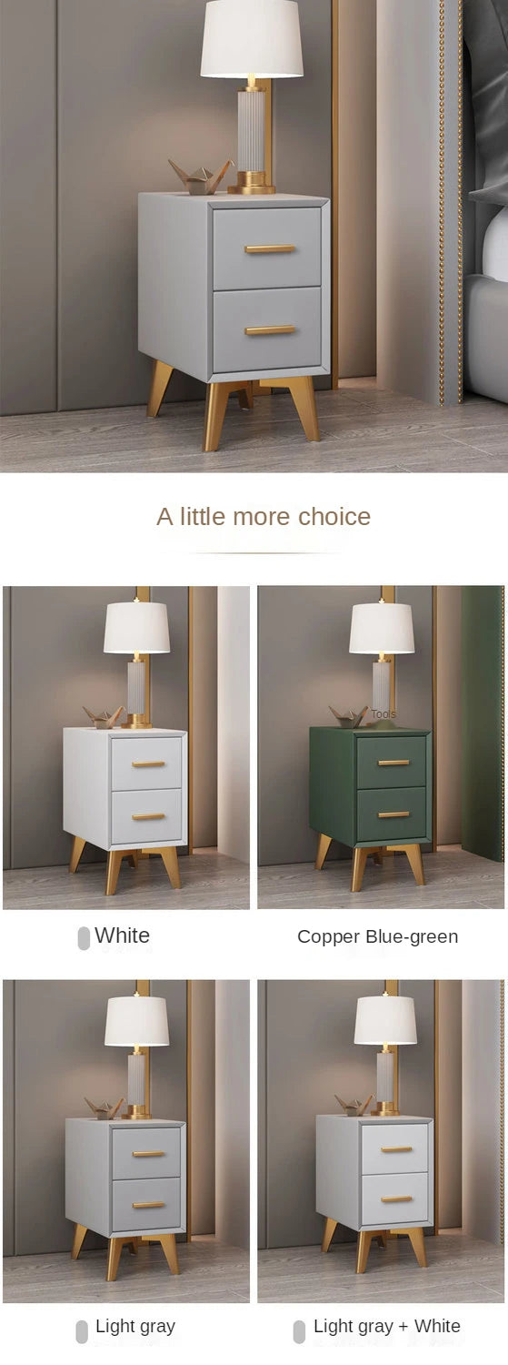 Bedside Table Modern Minimalist Ultra-narrow Light Luxury Simple Free Installation Bedroom Mini Furniture Small Shelf Cabinet