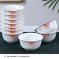 10pcs/set Chinese Dining Room Ceramic Tableware  4.5*inch Deep Jingdezhen Bone China Porcelain Dinnerware Rice bowl ceramic bowl