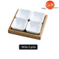 Creative Ceramic Grid Fruit Snack Plates Set For Food Japanese INS Tableware With Tray Serving Dishes Home Fruit Bowl Snack Tray