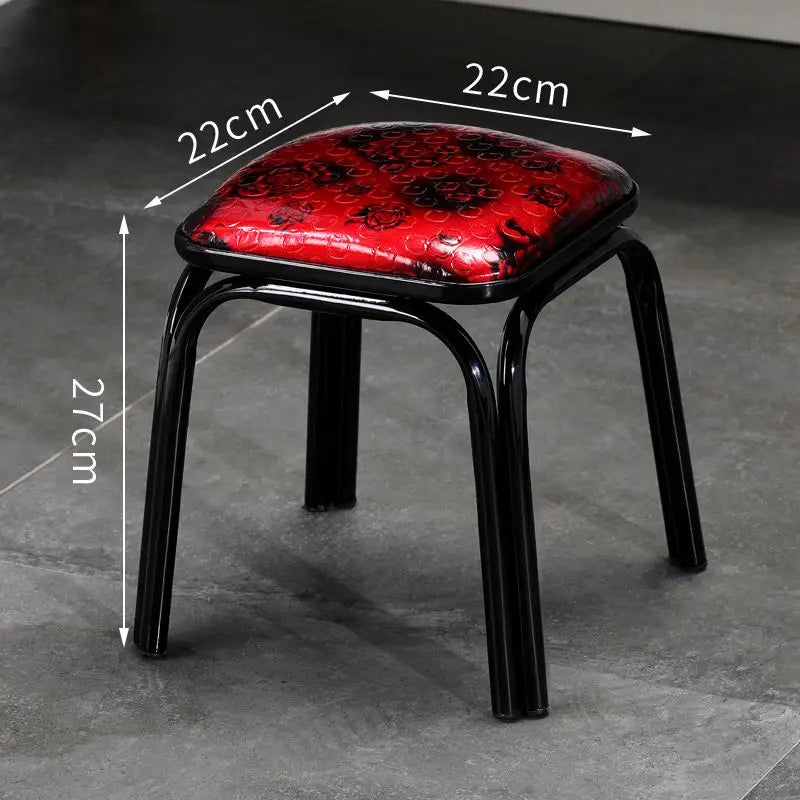 Modern Household Padded Stool Living Room Round Bench Coffee Table Step Stools Student Dormitory Solid Color Small Low Chairs