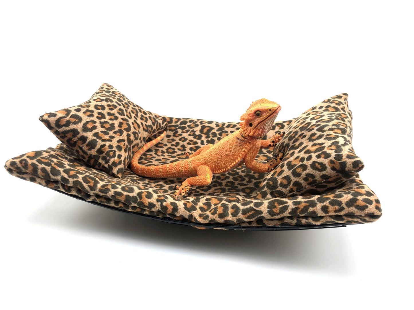 Metal Bearded Dragon Hammock leopard print Lizard Hammock  Bearded Dragons Hammock With Metal shelf Small Pet Gecko Hammock