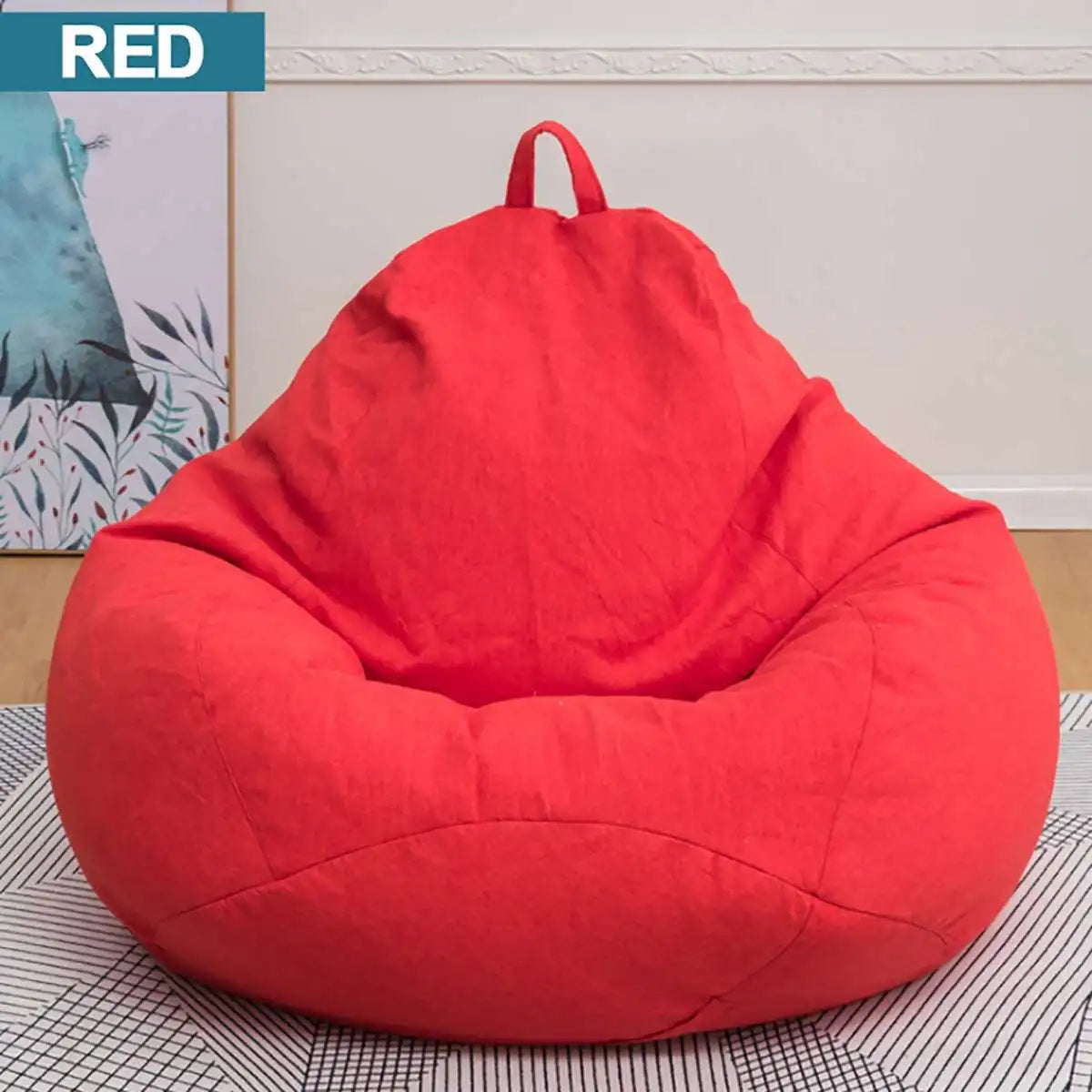 Large Small Lazy BeanBag Sofas Cover Chairs without Filler Linen Cloth Lounger Seat Bean Bag Pouf Puff Couch Tatami Living Room