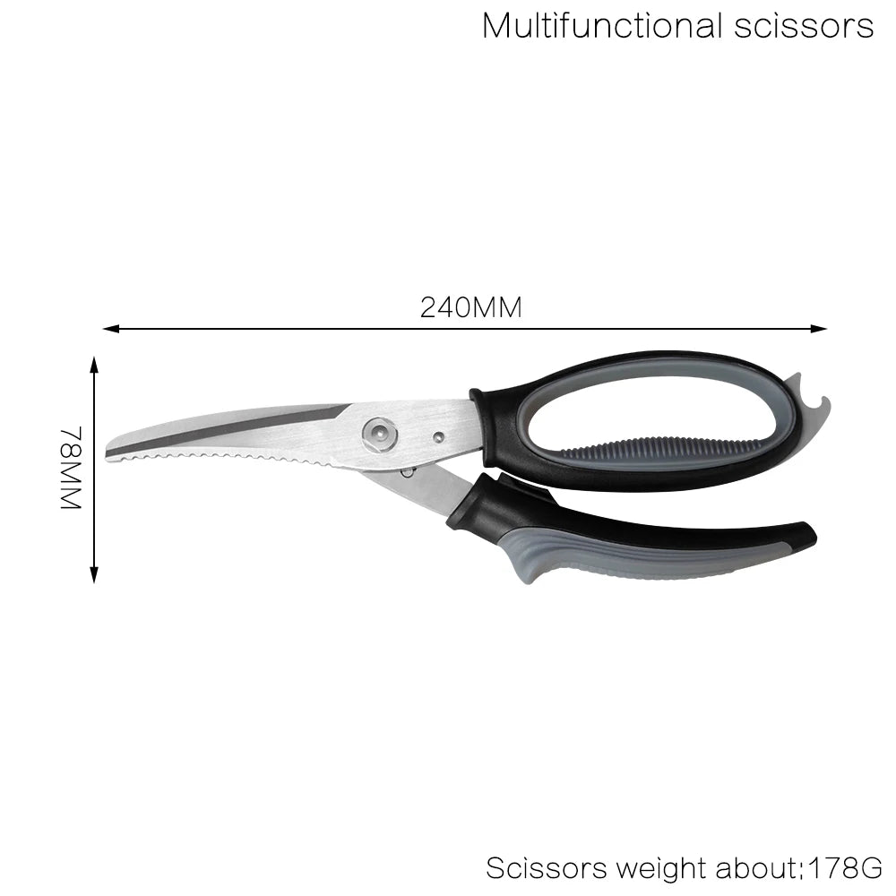 Stainless Steel Kitchen Scissors Heavy Duty Removable Poultry Shears for Cutting Chicken Poultry Game Bone Meat Fish