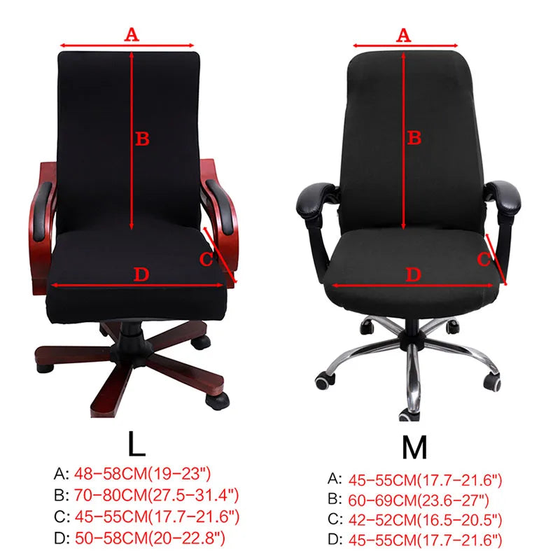 Plus Size Office Chair Covers Computer Universal Stretch Boss Chair Cover Modern High Back Rotating Lift Arm Chair Cover