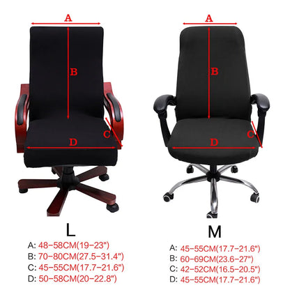 Plus Size Office Chair Covers Computer Universal Stretch Boss Chair Cover Modern High Back Rotating Lift Arm Chair Cover