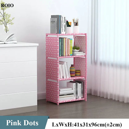 Bookcase Simple Bookshelf Easy Assembly Children Book Shelf Space-saving Sundries Organizer Rack Home Furniture Storage Holder