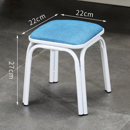 Modern Household Padded Stool Living Room Round Bench Coffee Table Step Stools Student Dormitory Solid Color Small Low Chairs