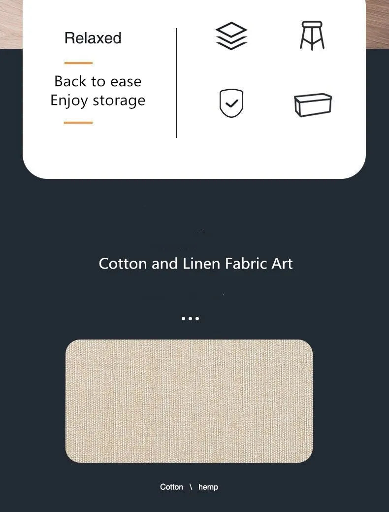 Multifunctional Household Storage Stool Fashion Chair Living Room Ottoman Padded Stools Home Furniture Solid Color Sofa Chair