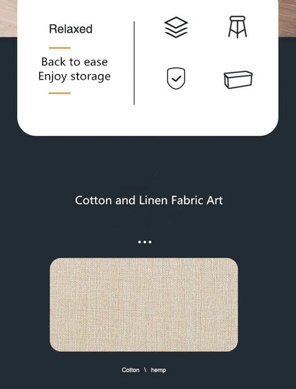 Multifunctional Household Storage Stool Fashion Chair Living Room Ottoman Padded Stools Home Furniture Solid Color Sofa Chair