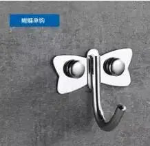 304 Stainless Steel Hook Punch-free Hooks Bathroom Towel Hook Strong Seamless Kitchen Hooks Metal Storage Rack Organizer WB 083