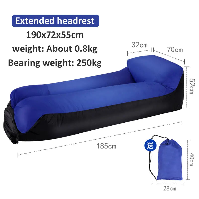 Outdoor Picnic Light Inflatable Sofa, Beach Bag, Camping Deck Chair, Portable Sofa, 200kg Load, Indoor