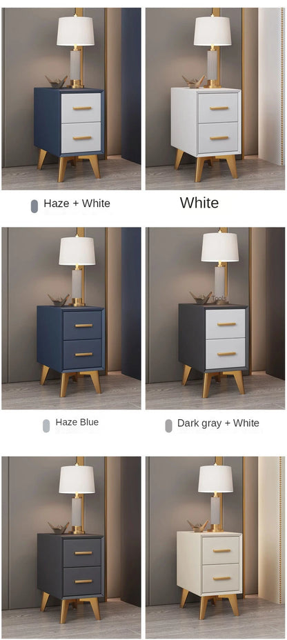Bedside Table Modern Minimalist Ultra-narrow Light Luxury Simple Free Installation Bedroom Mini Furniture Small Shelf Cabinet