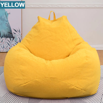 Large Small Lazy BeanBag Sofas Cover Chairs without Filler Linen Cloth Lounger Seat Bean Bag Pouf Puff Couch Tatami Living Room