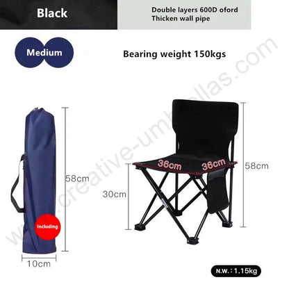 Bearing 150kg waterproof tensile 600D oxford outdoor collapsible compact foldable fishing traveling carrying away  beach chair