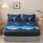 Luxury Flower Bed Sheet +Pillowcase Mattress Covers Fitted Sheet Sets With Elastic
