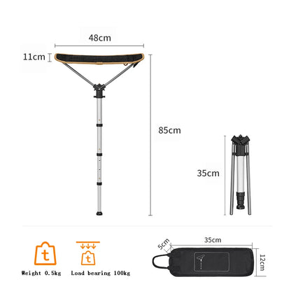 Outdoor Furniture Fishing Chair Adjustable Telescopic Stool Portable Folding Beach Chair Multifunctional Camping Folding Stool