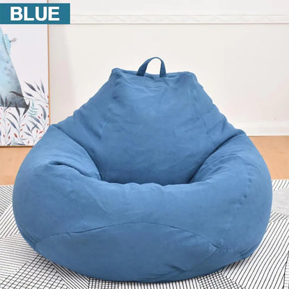 Large Small Lazy BeanBag Sofas Cover Chairs without Filler Linen Cloth Lounger Seat Bean Bag Pouf Puff Couch Tatami Living Room