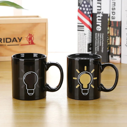 Creative Battery Magic Mug Positive Energy Color Changing Cup Ceramic Discoloration Coffee Tea Milk Mugs Novelty Gifts 12 style