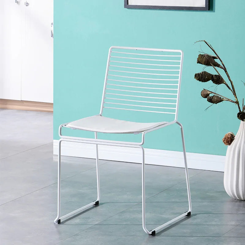 Nordic Dining Chair Modern Minimalist Creative Outdoor Iron Wire Personality Office Hollow Leisure Computer Chair Dropshipping
