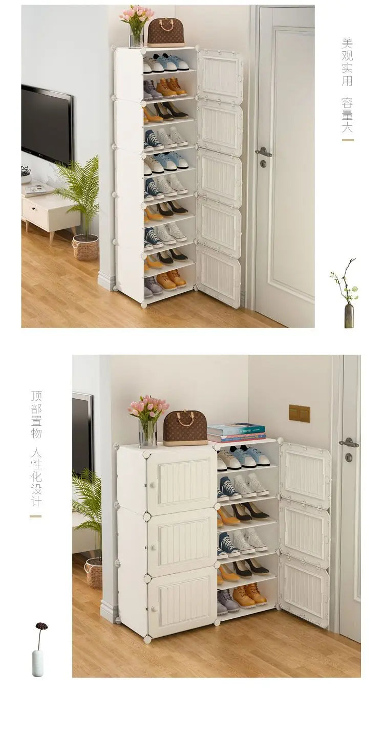 Shoe Rack Storage Cabinet Simple Household Small Entrance Modern Dormitory Home Furniture Living Room Shoes Organizer Cupboards