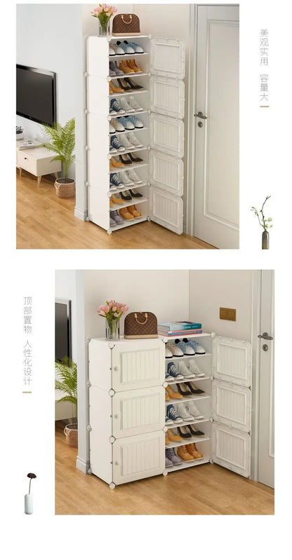 Shoe Rack Storage Cabinet Simple Household Small Entrance Modern Dormitory Home Furniture Living Room Shoes Organizer Cupboards