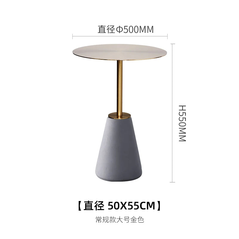 Milk Tea Shop Cement Side Table Simple Modern Concrete Side Table Designer Living Room Nordic Heytea Coffee Shop Round Table