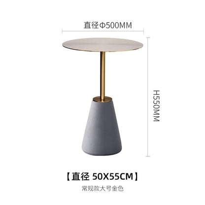 Milk Tea Shop Cement Side Table Simple Modern Concrete Side Table Designer Living Room Nordic Heytea Coffee Shop Round Table