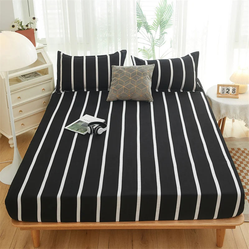 Yaapeet Home Textile Cartoon Blue Whale Bedding Fitted Sheet King Queen Single Size Boy Girl Kid Bed Mattress Cover Protector