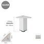 4PCS Furniture Leg Aluminum Triangular Square Sofa Leg with Screw Thickening Metal Furniture Feet Bathroom Cabinet Coffee Table