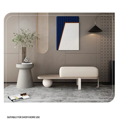 Nordic Solid Wood Shoe Stool Creative Wool Sofa Doorway Senior Sense Cloakroom Living Room Porch Household Fitting Rest Bench