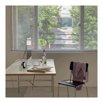 DPstudio vintage simple desk, stainless steel rectangular dining table, blogger, same conference table Bauhaus