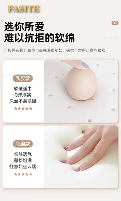 Comfortable and long-lasting computer chair, home backrest, study desk chair, girl bedroom makeup chair