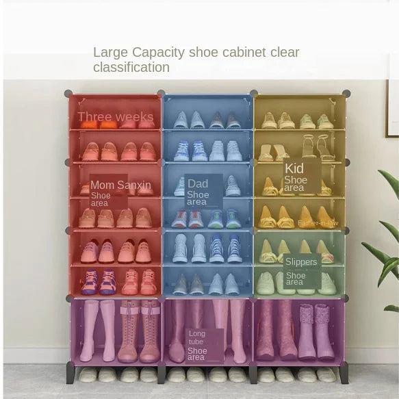 Shoe Rack Cabinets Shelf Shoes Storage Organizer Cupboards Furniture Hallway Entrance Multiple Layer Dustproof Cover Transparent
