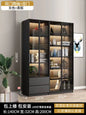Glass door, light luxury bookcase, living room, floor to wall, dustproof bookcase, bookshelf