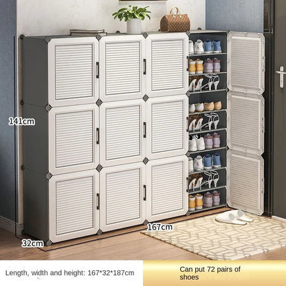 Modern Household Multilayer Plastics Shoe Rack Hallway Cabinets For Living Room Dustproof Storage Shelves Home Bedroom Furniture