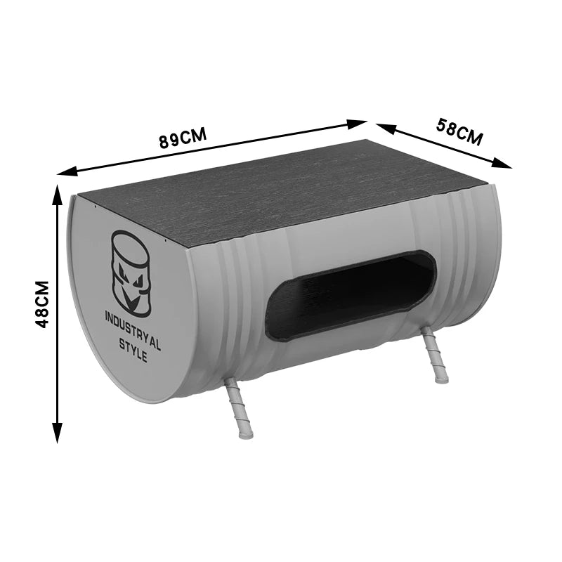 Deck Sofa KTV Casual Small Quiet Bar Retro Creative Oil Drum Iron Customization Industrial Style Bar Table and Chair Combination