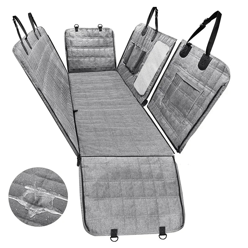 Benepaw-Dog Car Seat Cover, Waterproof Mesh Window Pet Vehicle Hammock, Scratchproof, Nonslip Puppy Backseat Cover for Trucks SU