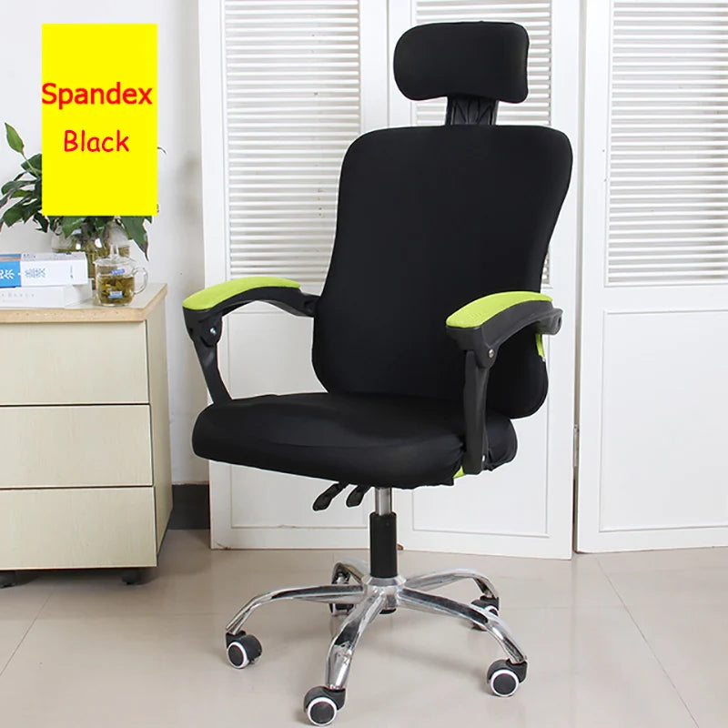 3pcs/lot Office Chair Covers Stretch Spandex Computer Swivel Chair Seat Covers Armrest Gaming Chair Cover Split Chair Slipcovers